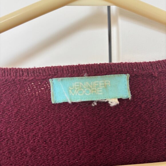 Preppy Burgundy Jennifer Moore Cardigan size M - Picture 4 of 9